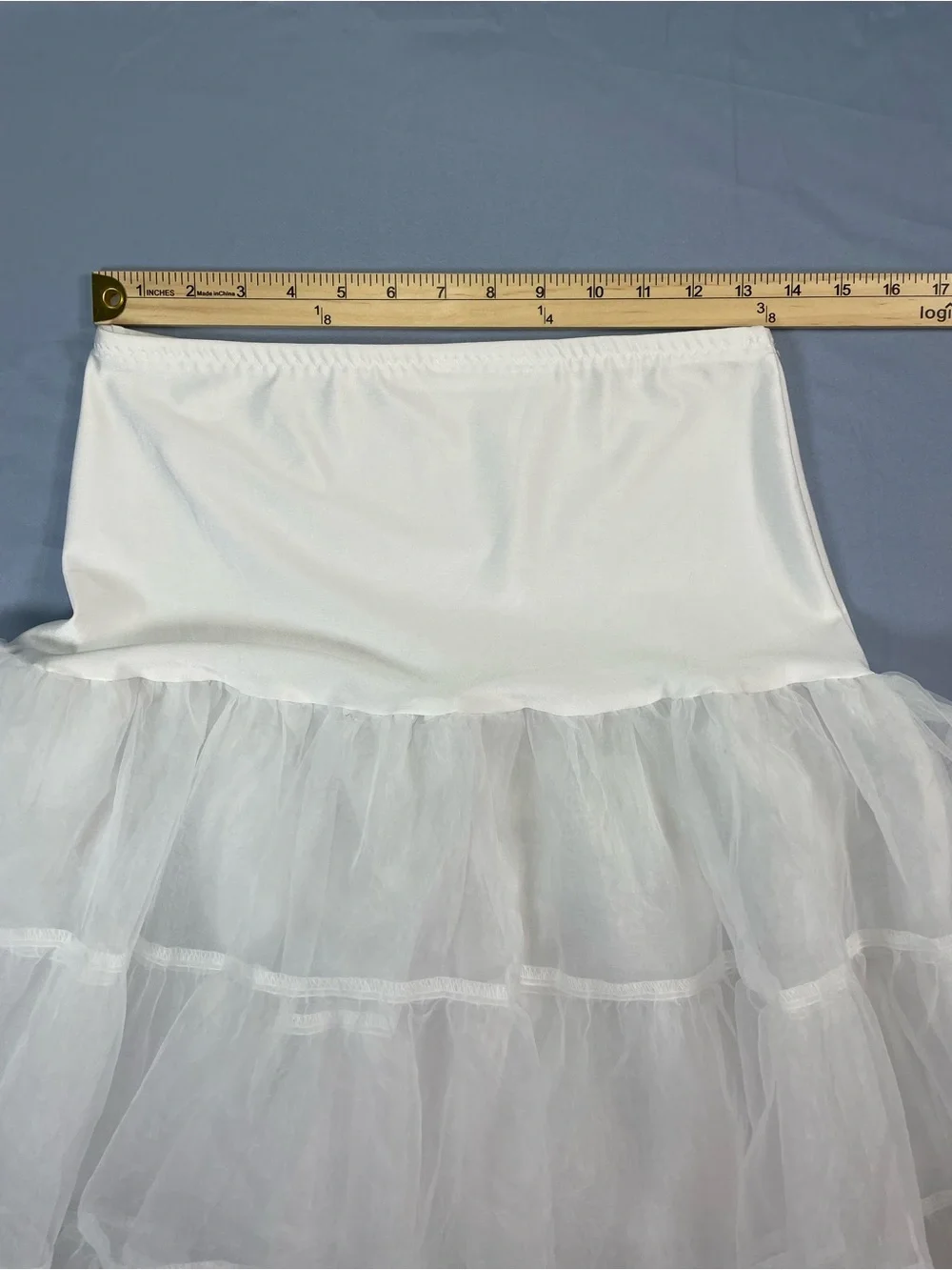 White Tiered Tulle Skirt - Classic Women's Petticoat size L